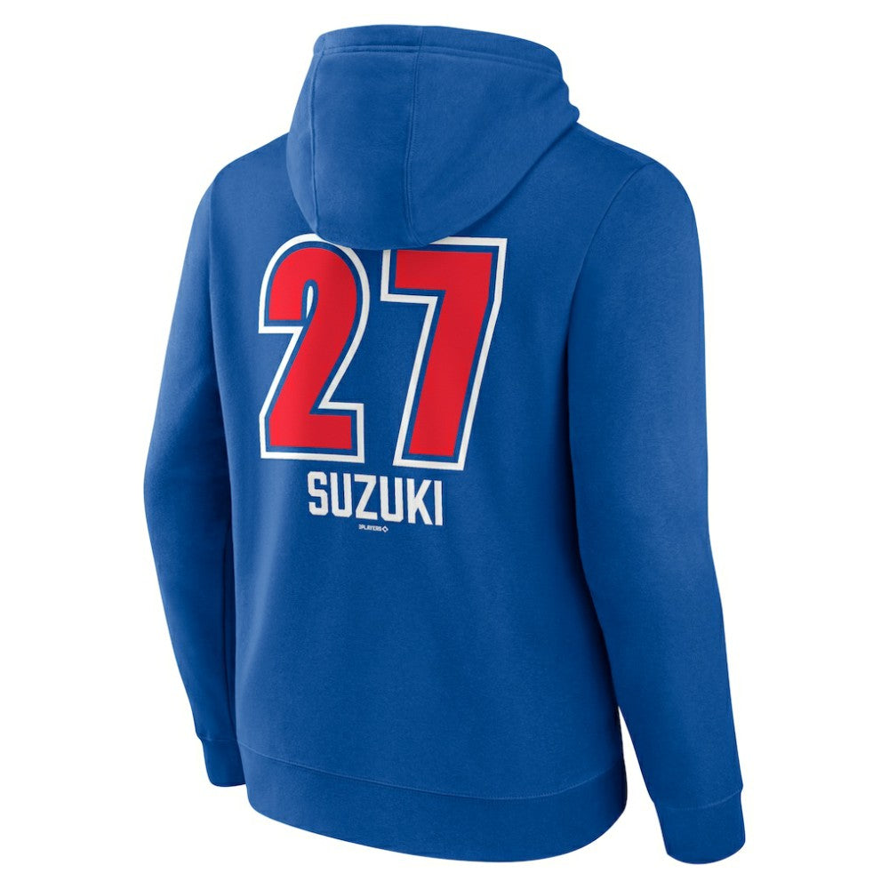 Seiya Suzuki Chicago Cubs Fastball Player Name & Number Pullover Hoodie - Royal - MLB Online