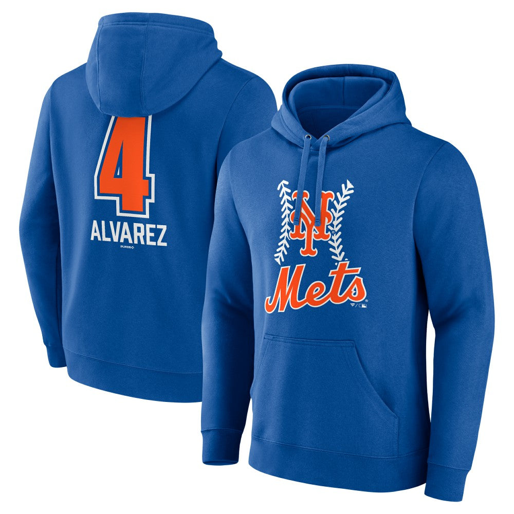 Francisco Alvarez New York Mets Fastball Player Name & Number Pullover Hoodie - Royal - MLB Online