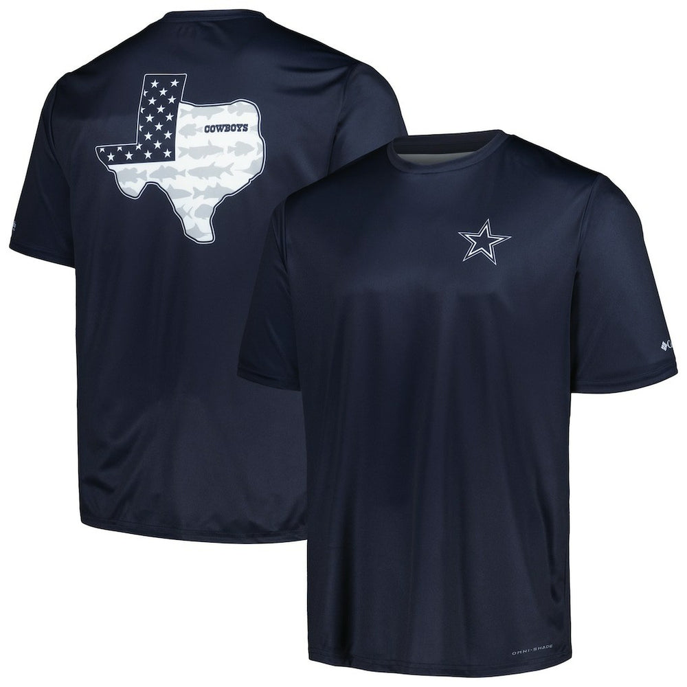 Columbia Dallas Cowboys Terminal Tackle Omni-Shade Texas T-Shirt Navy