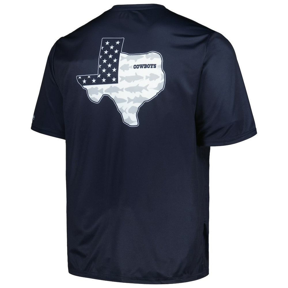 Columbia Dallas Cowboys Terminal Tackle Omni-Shade Texas T-Shirt Navy