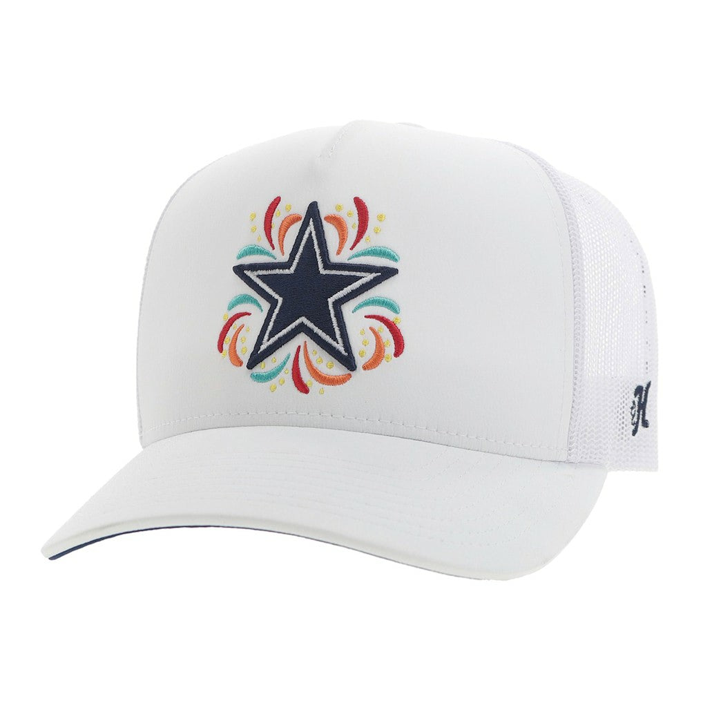 Dallas Cowboys HOOey NFL Fiesta Adjustable Trucker Hat – White
