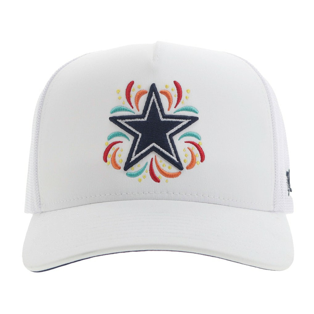 Dallas Cowboys HOOey NFL Fiesta Adjustable Trucker Hat – White