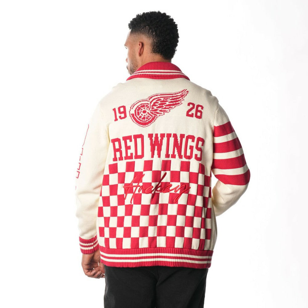 Detroit Red Wings The Wild Collective Unisex Jacquard Full-Zip Sweater - Cream - NHL 201271309