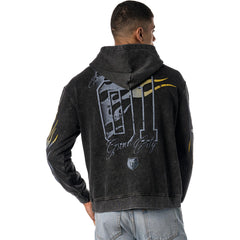 Memphis Grizzlies The Wild Collective Unisex Acid Wash Flame Pullover Hoodie Black