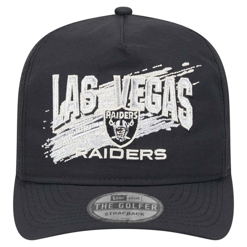 Las Vegas Raiders New Era Throwback Brush Golfer Snapback Hat Black