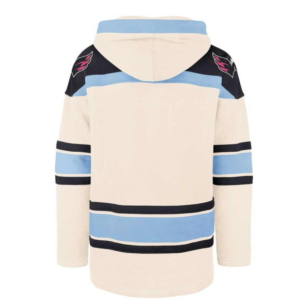 Washington Capitals '47 Cherry Blossom Lacer Pullover Hoodie - Cream - NHL 201271812