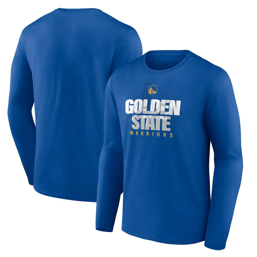Golden State Warriors Pick & Roll Coverage Long Sleeve T-Shirt Royal