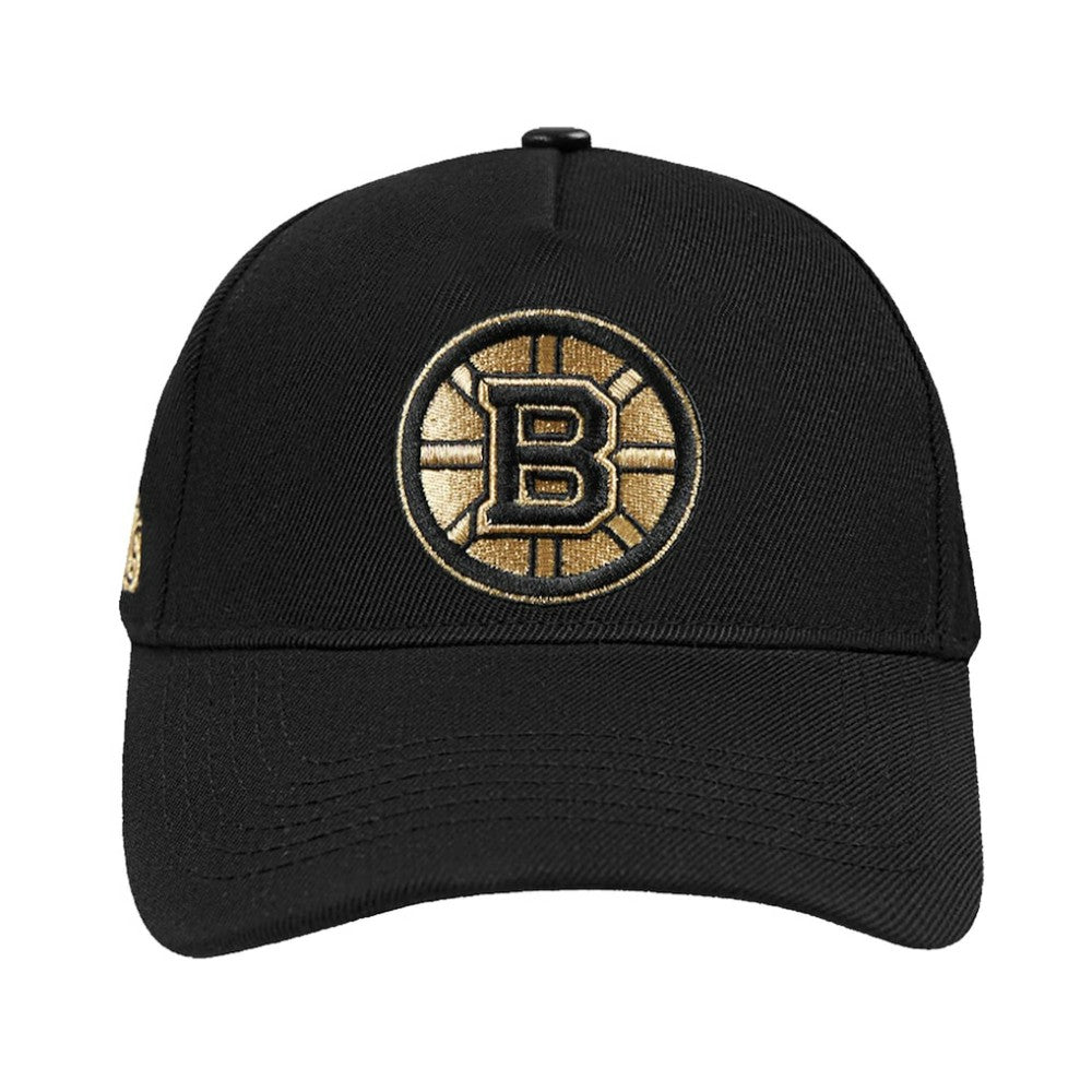Boston Bruins Pro Standard Metallic Logo Pinch Front Adjustable Hat - Black - NHL 201274352