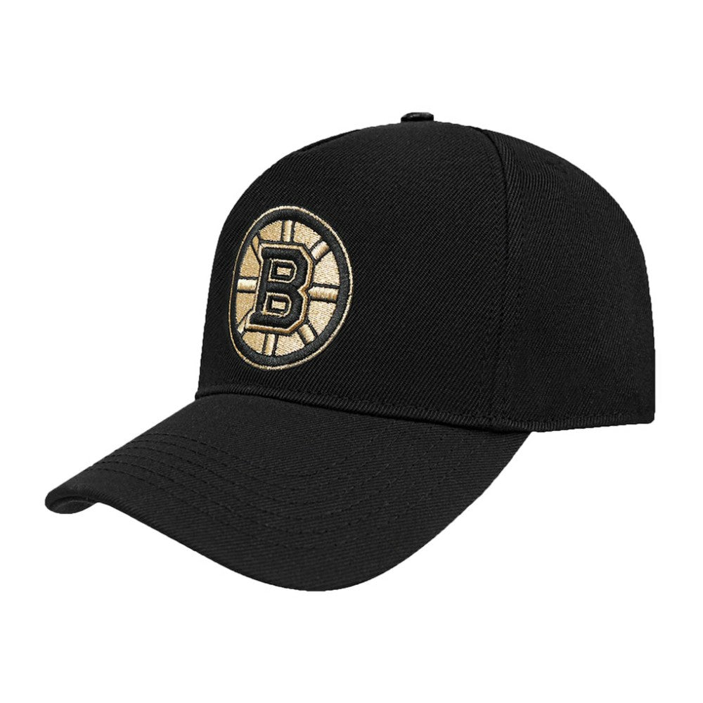 Boston Bruins Pro Standard Metallic Logo Pinch Front Adjustable Hat - Black - NHL 201274352