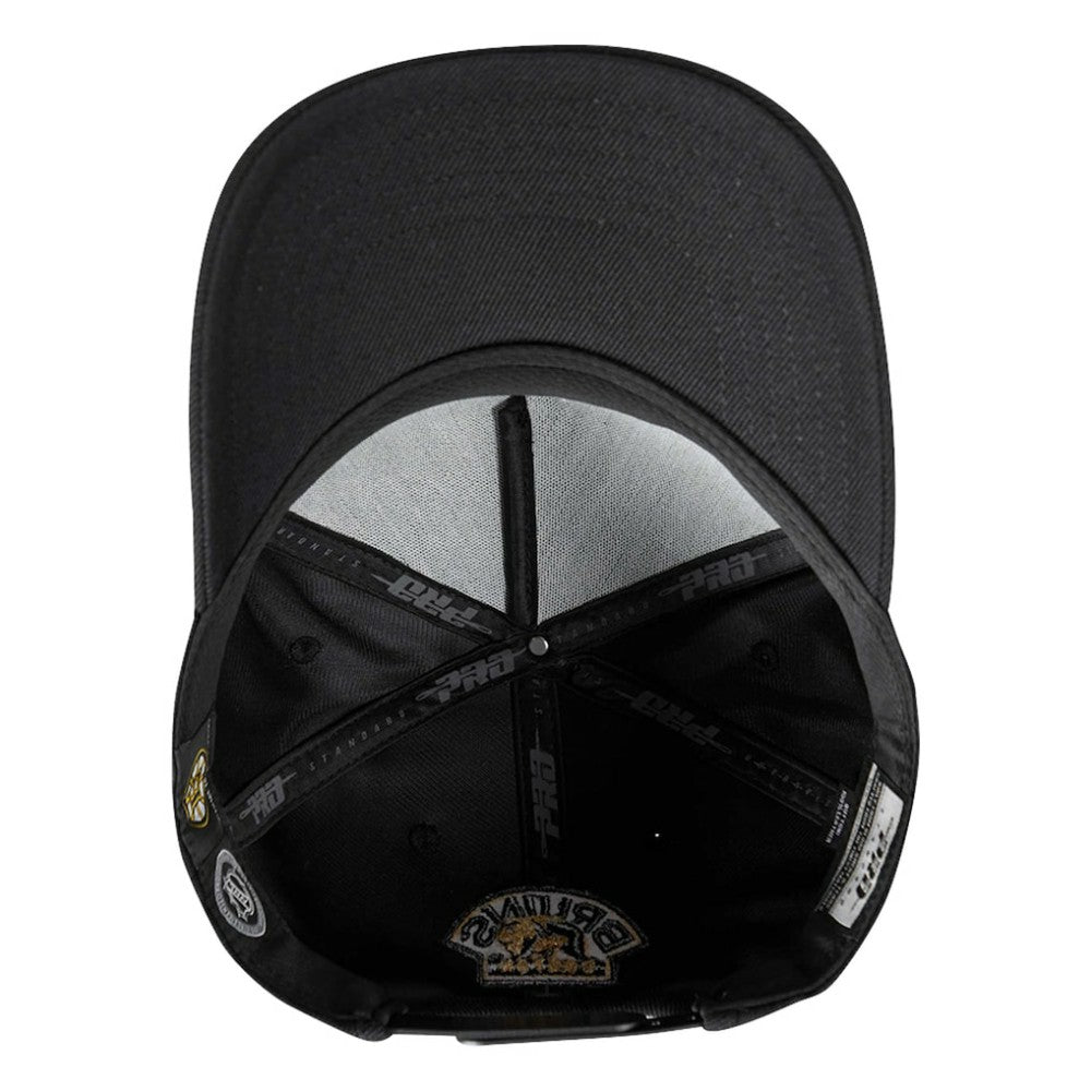 Boston Bruins Pro Standard Metallic Logo Pinch Front Adjustable Hat - Black - NHL 201274352