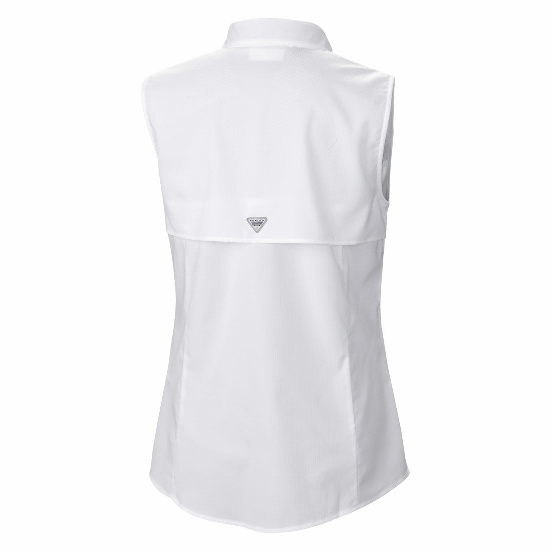 Columbia Houston Texans Women's PFG Tamiami Omni-Shade Sleeveless Button-Up Shirt White