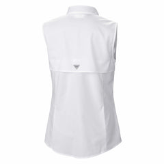 Columbia Houston Texans Women's PFG Tamiami Omni-Shade Sleeveless Button-Up Shirt White