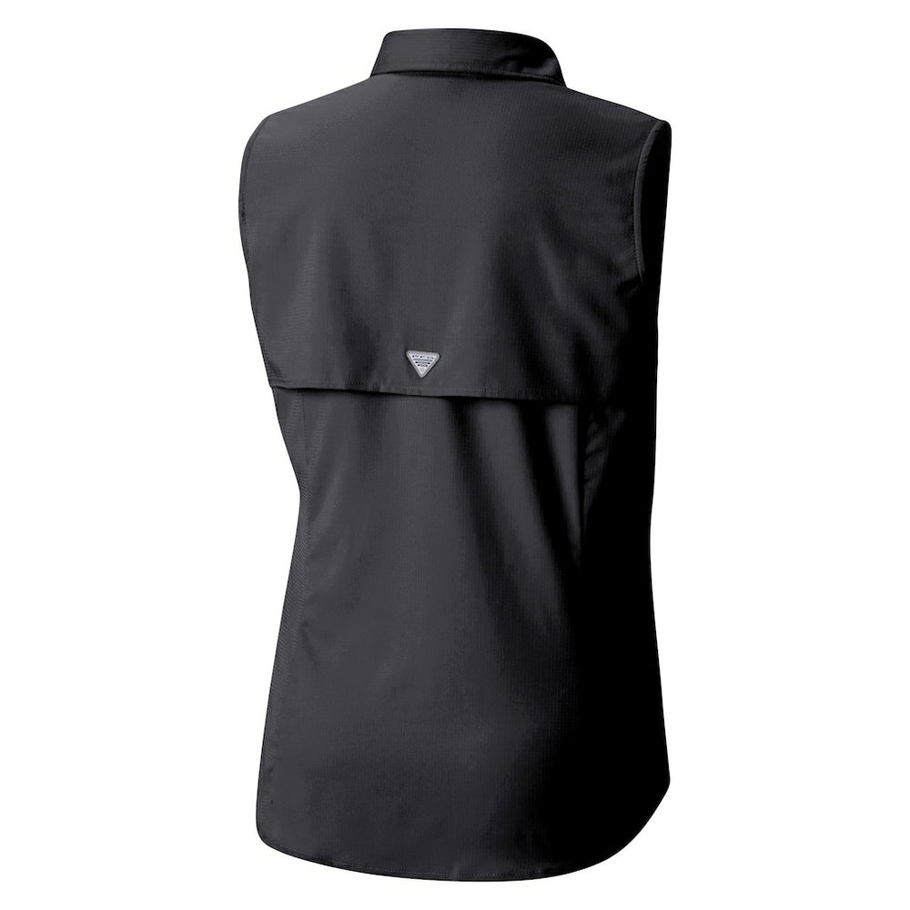 Columbia Minnesota Vikings Women's PFG Tamiami Omni-Shade Sleeveless Button-Up Shirt Black
