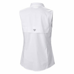 Columbia Pittsburgh Steelers Women's PFG Tamiami Omni-Shade Sleeveless Button-Up Shirt White