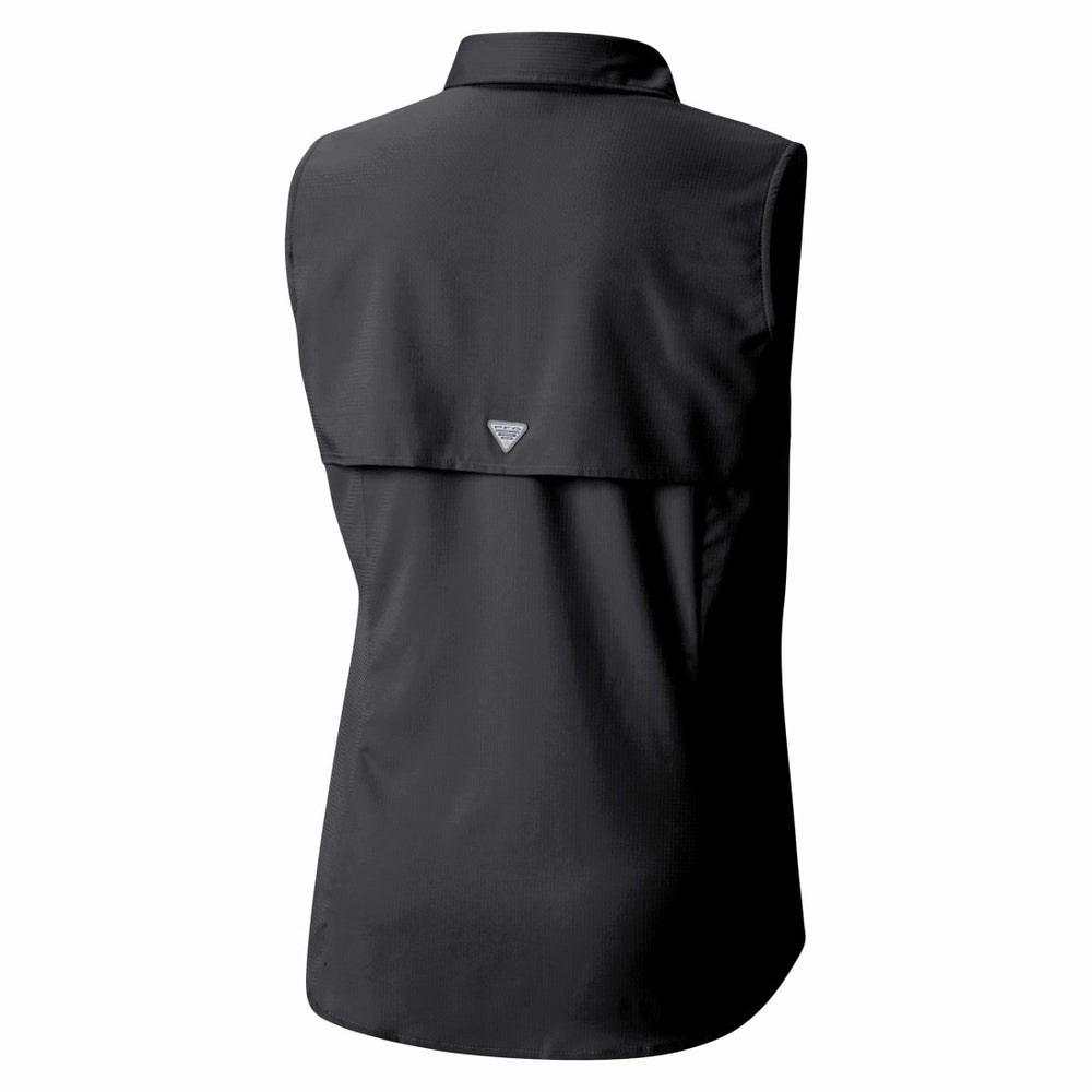 Columbia Tampa Bay Buccaneers Women's PFG Tamiami Omni-Shade Sleeveless Button-Up Shirt Black
