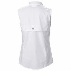Columbia Atlanta Falcons Women's PFG Tamiami Omni-Shade Sleeveless Button-Up Shirt White