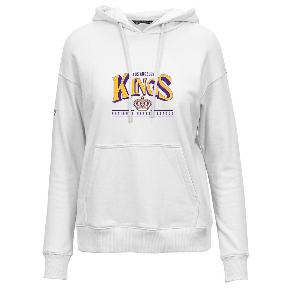 Los Angeles Kings Levelwear Women's Retro Adorn Spellout Pullover Hoodie - White - NHL 201275453