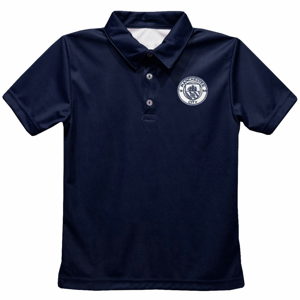 Manchester City Vive La Fete Youth Solid Polo Navy