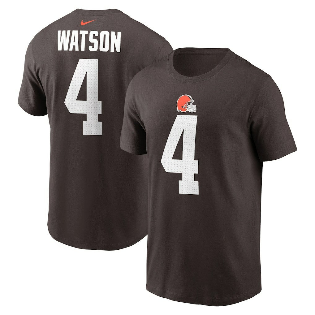 Nike Deshaun Watson Cleveland Browns Player Name & Number T-Shirt Brown