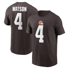 Nike Deshaun Watson Cleveland Browns Player Name & Number T-Shirt Brown
