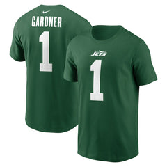Nike Sauce Gardner New York Jets Name & Number T-Shirt Green