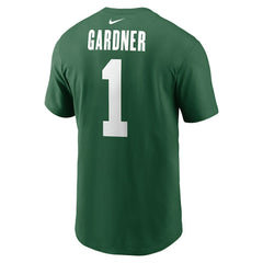 Nike Sauce Gardner New York Jets Name & Number T-Shirt Green