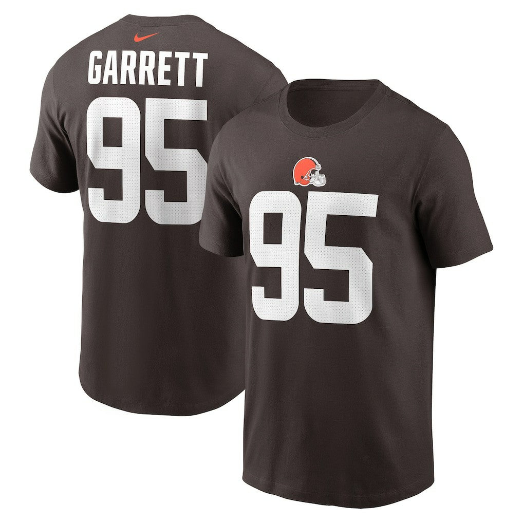 Nike Myles Garrett Cleveland Browns Player Name & Number T-Shirt Brown