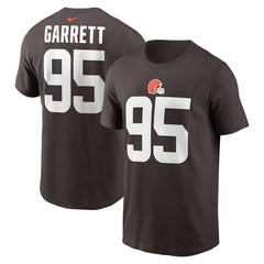 Nike Myles Garrett Cleveland Browns Player Name & Number T-Shirt Brown