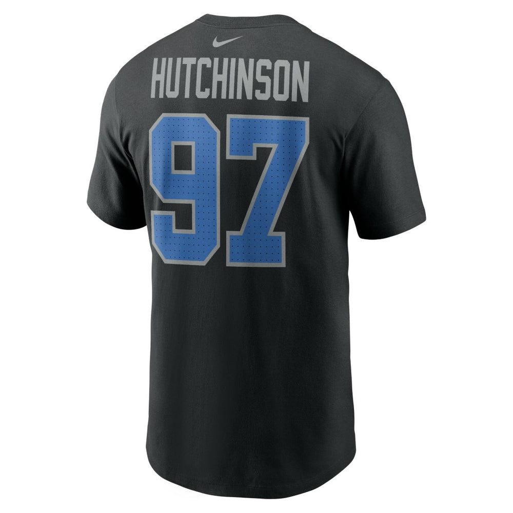 Nike Aidan Hutchinson Detroit Lions Player Name & Number T-Shirt Black