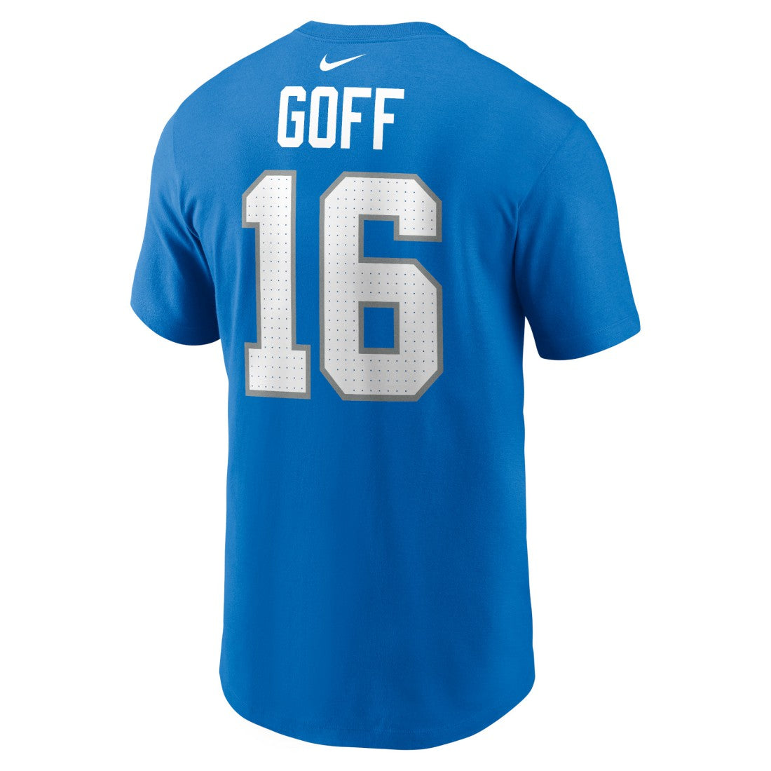 Nike Jared Goff Detroit Lions Name & Number T-Shirt Blue