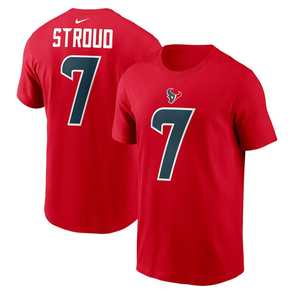 Nike C.J. Stroud Houston Texans Player Name & Number T-Shirt Red