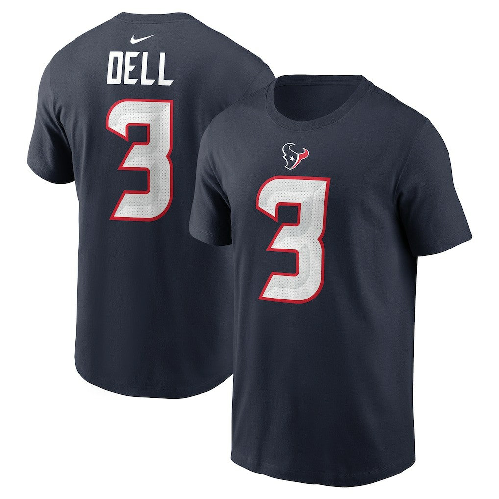 Nike Tank Dell Houston Texans Player Name & Number T-Shirt Navy