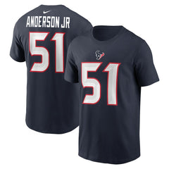 Nike Will Anderson Jr. Houston Texans Player Name & Number T-Shirt Navy