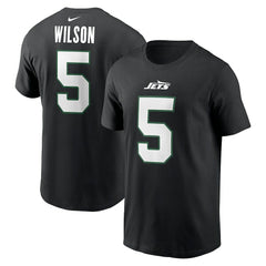 Nike Garrett Wilson New York Jets Name & Number T-Shirt Black