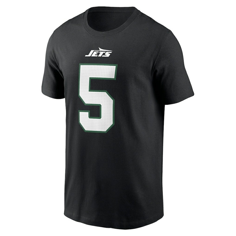 Nike Garrett Wilson New York Jets Name & Number T-Shirt Black