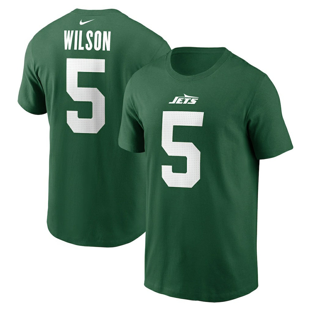 Nike Garrett Wilson New York Jets Name & Number T-Shirt Green