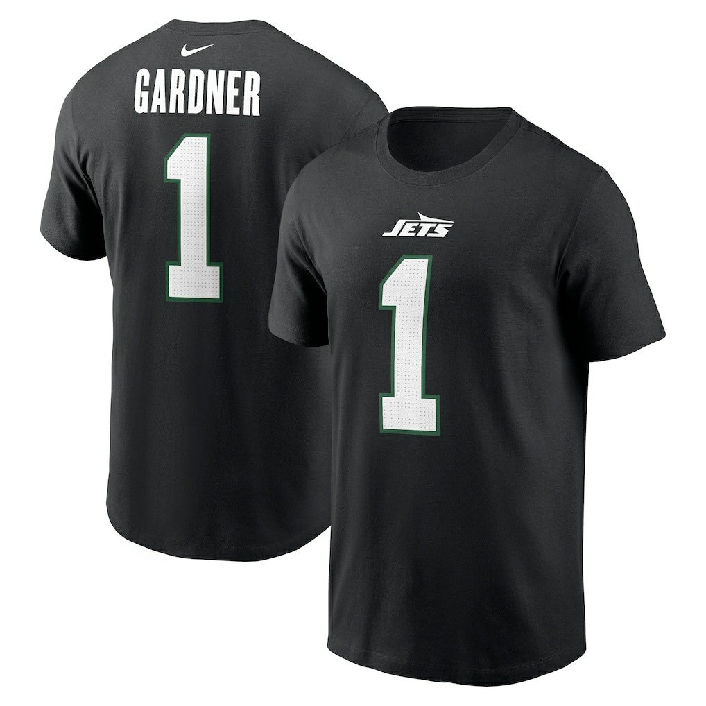 Nike Ahmad Sauce Gardner New York Jets Name & Number T-Shirt Black