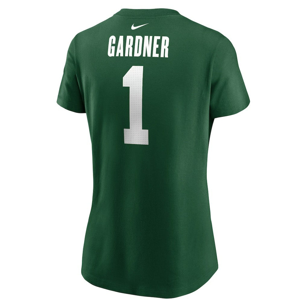 Nike Sauce Gardner New York Jets Women's Player Name & Number T-Shirt Green