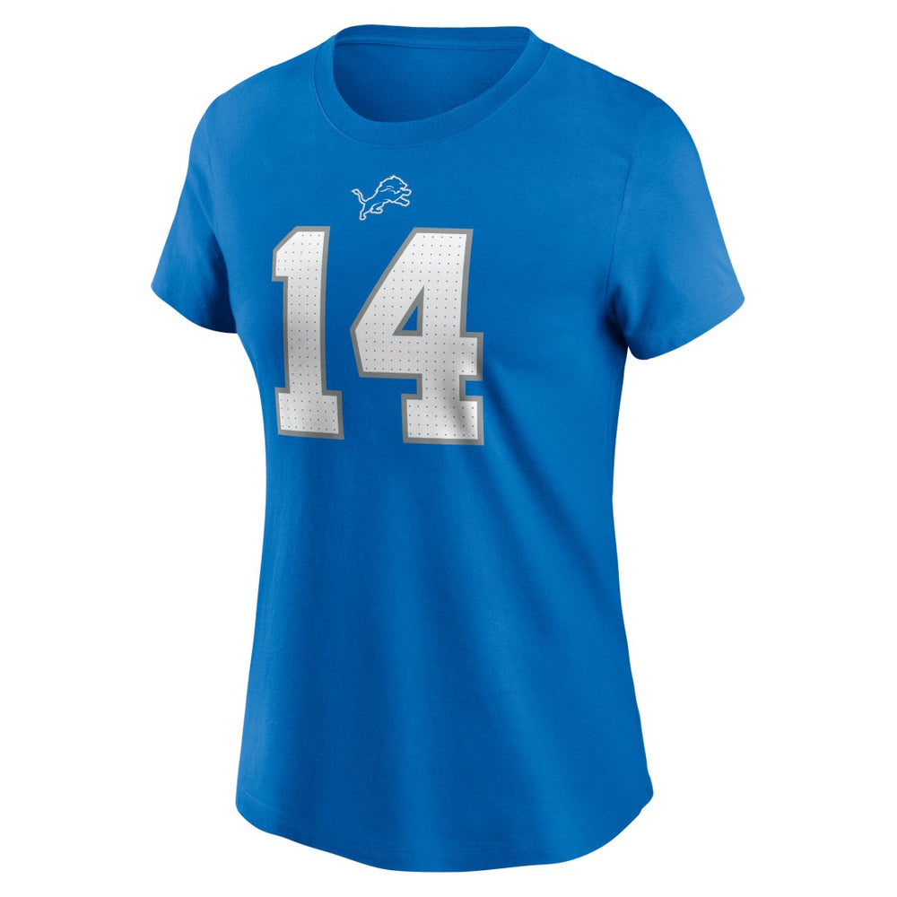 Nike Amon-Ra St. Brown Detroit Lions Women's Player Name & Number T-Shirt Blue