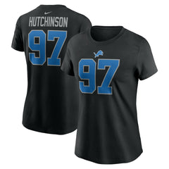 Nike Aidan Hutchinson Detroit Lions Women's Player Name & Number T-Shirt Black