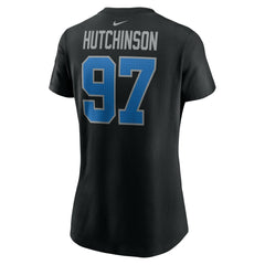 Nike Aidan Hutchinson Detroit Lions Women's Player Name & Number T-Shirt Black