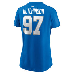 Nike Aidan Hutchinson Detroit Lions Women's Player Name & Number T-Shirt Blue