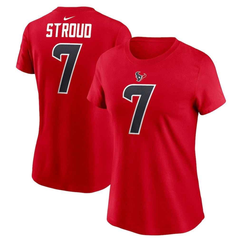 Nike C.J. Stroud Houston Texans Women's Player Name & Number T-Shirt Red