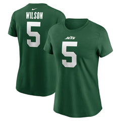 Nike Garrett Wilson New York Jets Women's Player Name & Number T-Shirt Green