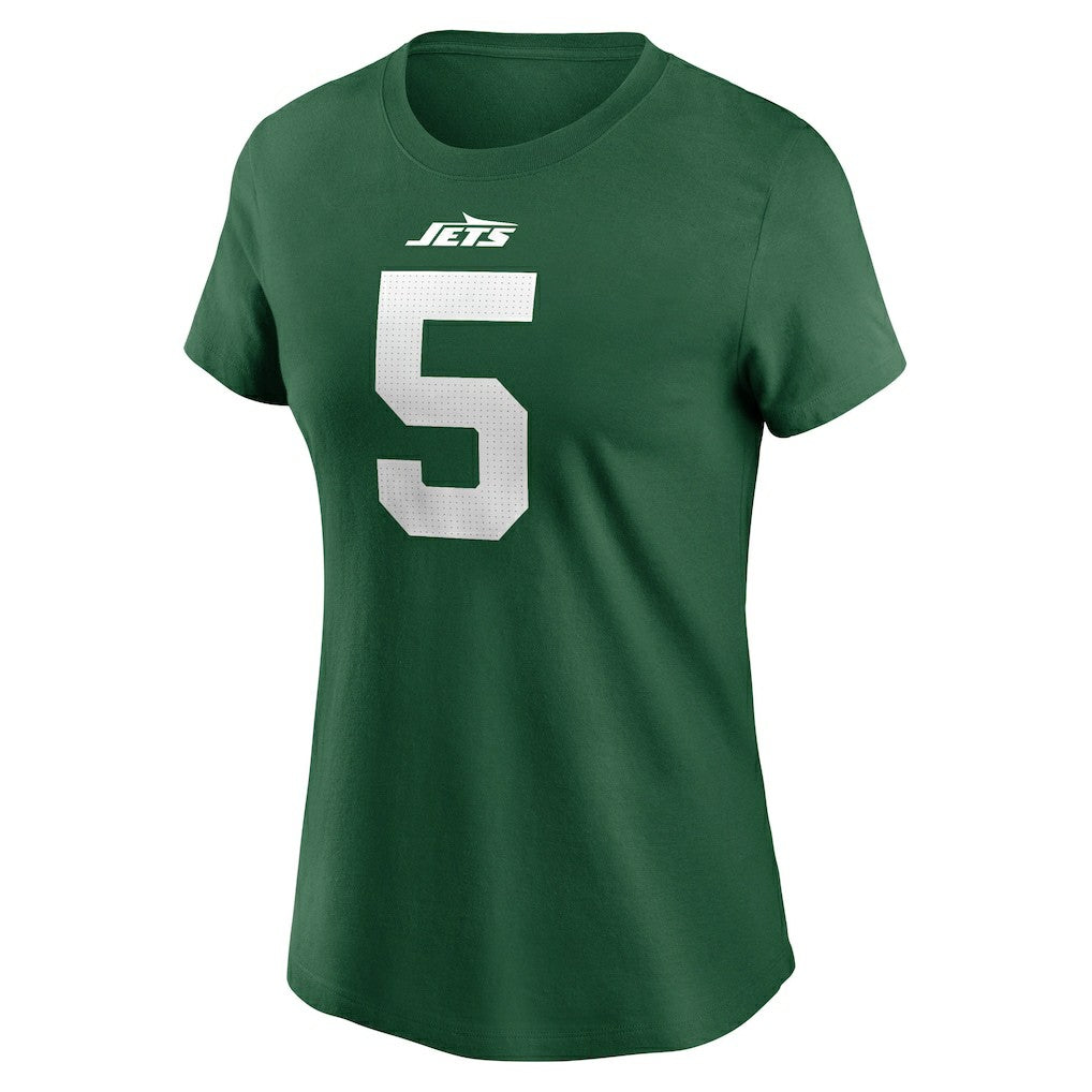 Nike Garrett Wilson New York Jets Women's Player Name & Number T-Shirt Green