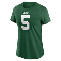 Nike Garrett Wilson New York Jets Women's Player Name & Number T-Shirt Green