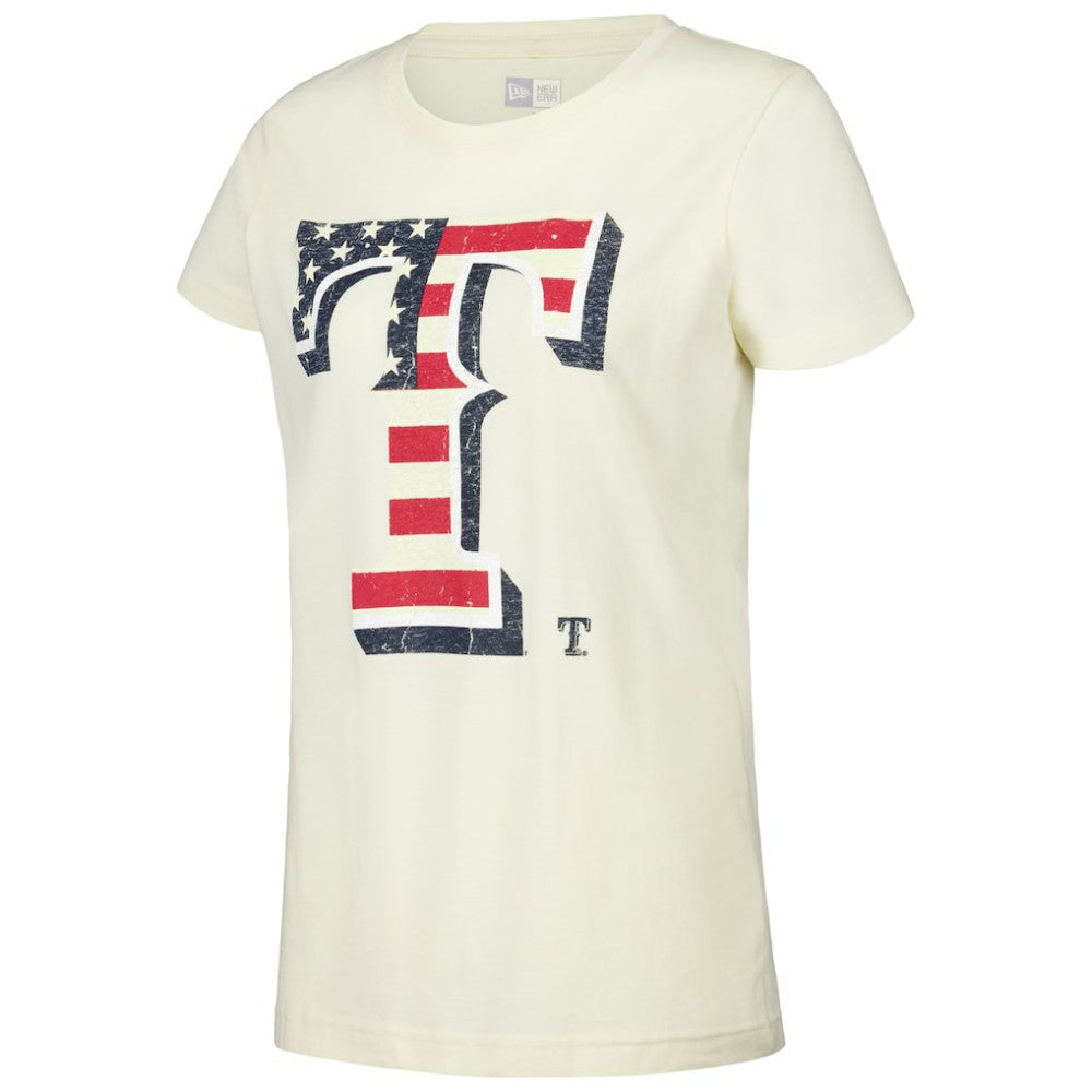 Texas Rangers New Era Women's Vintage T-Shirt - Cream - New Era Lifestyle