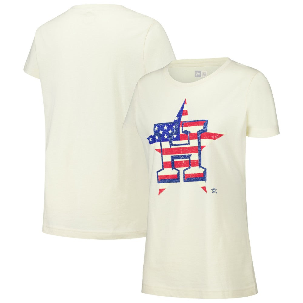 Houston Astros New Era Women's Vintage T-Shirt - Cream - New Era Lifestyle