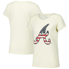 Atlanta Braves New Era Women's Vintage T-Shirt - Cream - New Era Discount