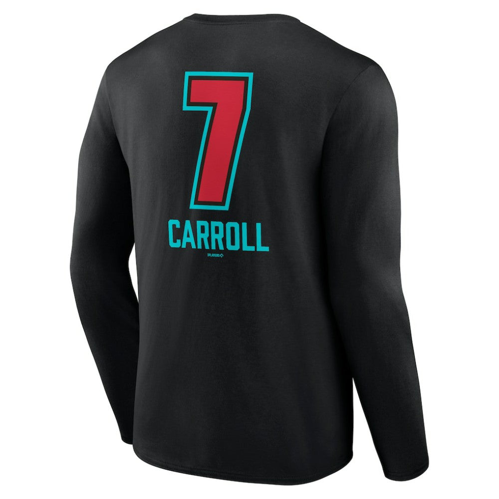 Corbin Carroll Arizona Diamondbacks Name & Number Fastball Long Sleeve T-Shirt - Black - MLB Online